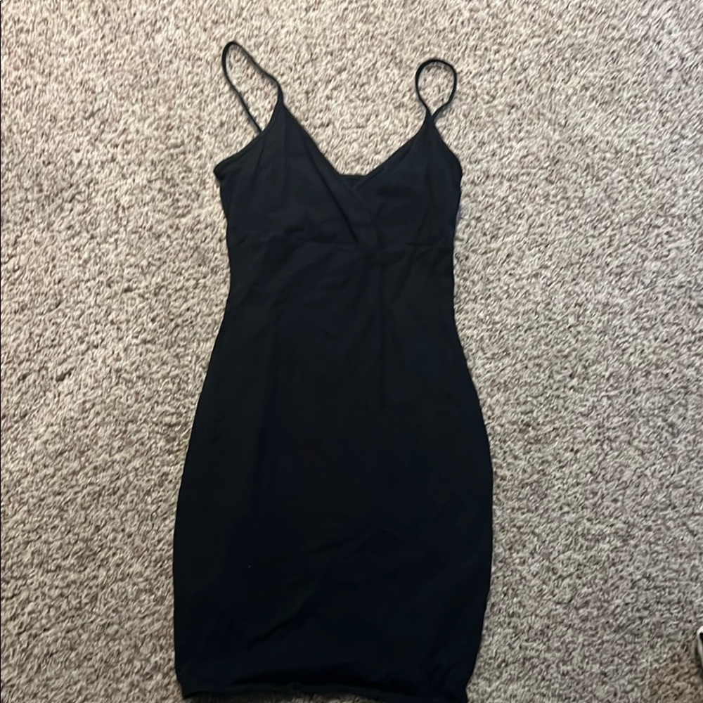 Elegant Black Spaghetti Strap Dress
